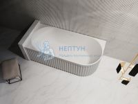 Акриловая ванна Abber 150x75 асимметричная белая AB9412-1.5 L