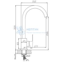 Смеситель для кухни однорычажный нерж. сталь Haiba HB70802