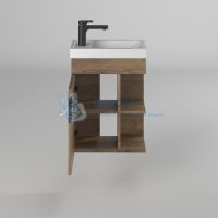 Тумба с умывальником Briz Берн 45 см Дуб Веллингтон табак 238 03-18045-06 00 ВЕЛ