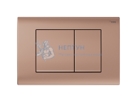 Панель смыва NOVA QUAD 001 с прямоугольными клавишами, пластик, розовое золото, матовый 19102071001