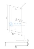 Душевая стенка Niagara Nova NG-582-12BLACK 1200x0x2000