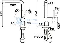 Смеситель для кухни Omoikiri Akashi-S-LG 4994263