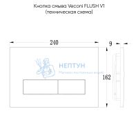Клавиша смыва Veconi FLUSH V1 FLV1-W белая глянцевая