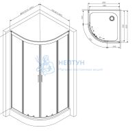 Стекла для душевого ограждения 900x900 Am.Pm Gem W90G-401-090WT