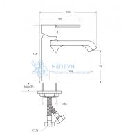 Смеситель для раковины без донного клапана BelBagno AURORA-LVM-CRM-W0