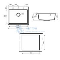 Мойка кухонная Point Бинга 60 графит