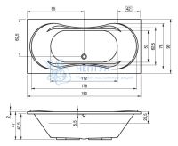 Акриловая ванна Riho Supreme 190x90 прямоугольная BA5800500000000