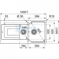 Мойка UBG 651-100 миндаль Franke 114.0595.438