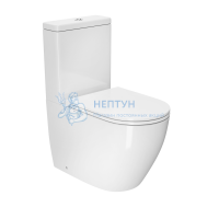 Унитаз-компакт безободковый ТОРНАДО D&K Matrix DT1397516 сиденье микролифт, белый