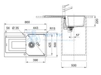 Мойка UBG 611-86 миндаль Franke 114.0595.360