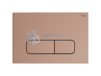Панель смыва NOVA ELLIPSE 001 с овальными клавишами, пластик, розовое золото, матовый 19102161001 Ре