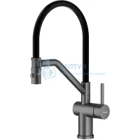 Смеситель Raglo R86.41.09 для кухни съёмный гибкий излив с магнитным фиксатором, графит