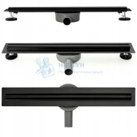 Душевой желоб с решеткой 70см Rea NEO SLIM PRO 700 Black REA-G8901
