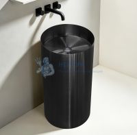 Раковина отдельностоящая Abber Wasser Kreis AF2414MB черная матовая