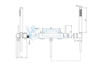 Cмесители для ванны и душа Knotlor SS-22/BL