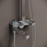 Смеситель с верхним душем с управлением Push Control, Slide, Iddis, SLISBBTi06