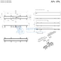 Трап для душа линейный, универсальный затвор Tile, 80 см Am.Pm W02SC-U11-080-04BM
