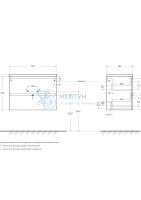 База под раковину подвесная BelBagno KRAFT 39-700/390-2C-SO-VO