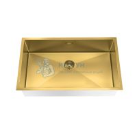 Мойка нерж. сталь, универсального монтажа, матовое золото, 740*440, Edifice, Iddis EDI74B0i77