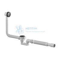 Слив-перелив для ванны, длина 600 мм, полуавтомат, черный Am.Pm Gem W90A-000-OflB