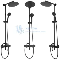 Душевая стойка с функцией набора воды REA ALDI Black mat REA-P8800