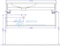 Тумба под раковину 100 см Jacob Delafon Madeleine Белая EB2054-J5