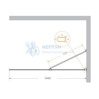 Душевая перегородка универсальная LIBERTA-L-1-TB-140-C-NERO