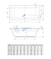 Акриловая ванна Cezares Plane 180x80 прямоугольная PLANE-180-80-49