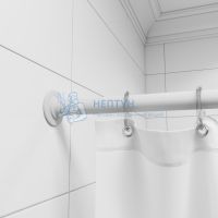 Угловой карниз для ванной комнаты, 90-180 см, белый, Elegante, Iddis, 040A200I14