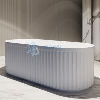 Акриловая ванна Abber 170x80 отдельностоящая овальная белая AB9410-1.7