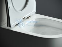 Унитаз-компакт безободковый с сиденьем микролифт Ceramicanova Mia Белый CN1801