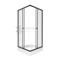 Душевое ограждение "Вента-Блэк Вельвет" 80x80, квадрат, низ. подд. Triton