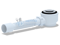 Сифон для душевого поддона АНИ пласт E415CL 1 1/2" 50 мм с гибкой трубой 375х40х50 мм