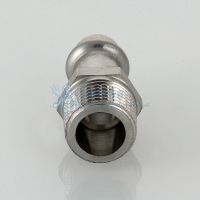 Пресс-фитинг из нержавеющей стали с наружной резьбой 15 мм x 1/2" Valtec VTi.901.I.001504