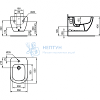 Подвесное биде Ideal Standard TESI T3552V1