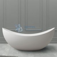 Ванна из искусственного камня ABBER Stein AS9633 белая матовая