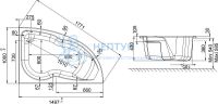 Акриловая ванна Jacob Delafon Micromega 150x100 асимметричная E60218RU-00