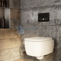 Клавиша смыва, универсальная, матовая черная, Unifix, 071, Iddis, UNI71MBi77