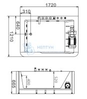 Акриловая ванна Gemy 172x172 прямоугольная G9226 K