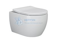 Подвесной безободковый унитаз с сиденьем микролифт Ceramicanova Play Белый CN3001