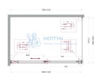 Душевой уголок BelBagno SOFT_CLOSE-1-AH-1-140/90-C-Cr
