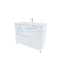 Тумба с умывальником, напольная, 100 см, белая, Edifice, Iddis EDI10WFi95K
