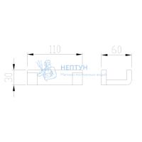 Крючок двойной ABBER Westen AA1750B черный матовый