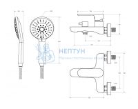 Смеситель для ванны и душа CEZARES STYLUS-VD-01