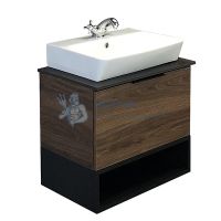 Тумба-умывальник Comforty Штутгарт 60 дуб тёмно-коричневый c раковиной 9055RA-50 00004151039CF