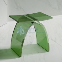 Стульчик для ванной прозрачный ABBER Kristall AT1739Emerald зеленый
