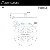 Верхний душ Whitecross D=30 см Y1300GLB (брашированное золото)