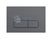 Панель смыва NOVA ELLIPSE 001 с овальными клавишами, пластик, графитовый, матовый 19102131001 Рехау