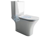 Унитаз-компакт безободковый с сиденьем микролифт Ceramicanova Alfa Белый CN9002