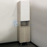 Шкаф-колонна Comforty Клеон-40 белый/дуб дымчатый 00-00003947CF